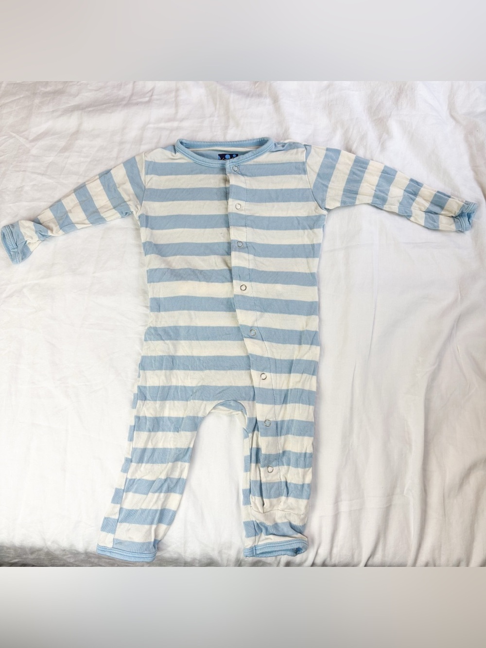 Kickee Pants boys blue Striped Pajama Sleeper 3-6 months